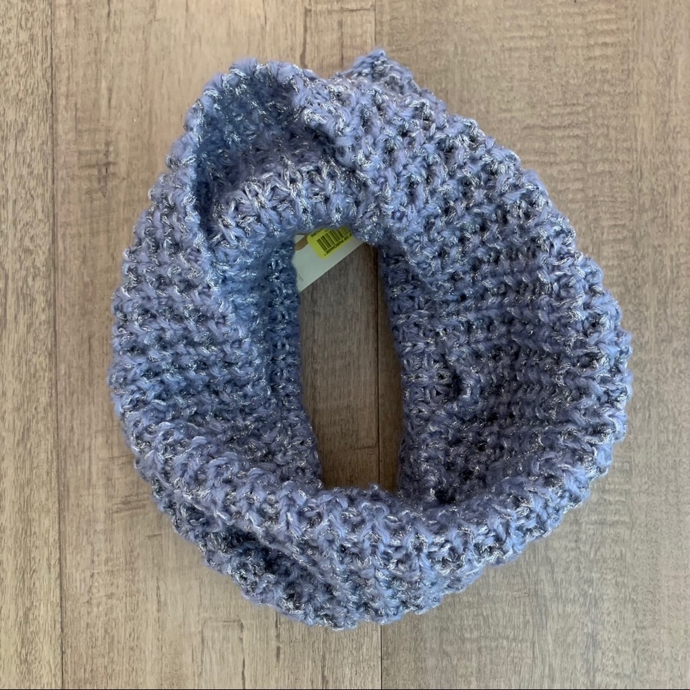 Blue Crochet Cowl Scarf